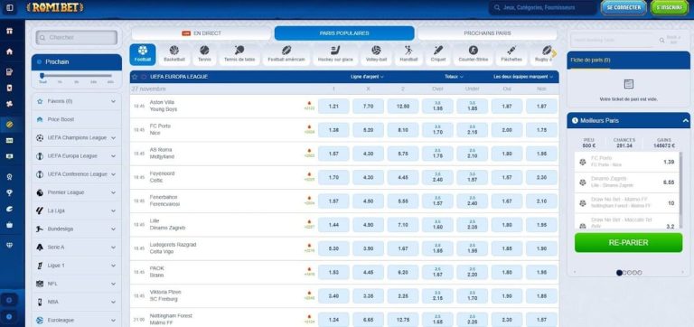 Romibet Casino paris sportifs